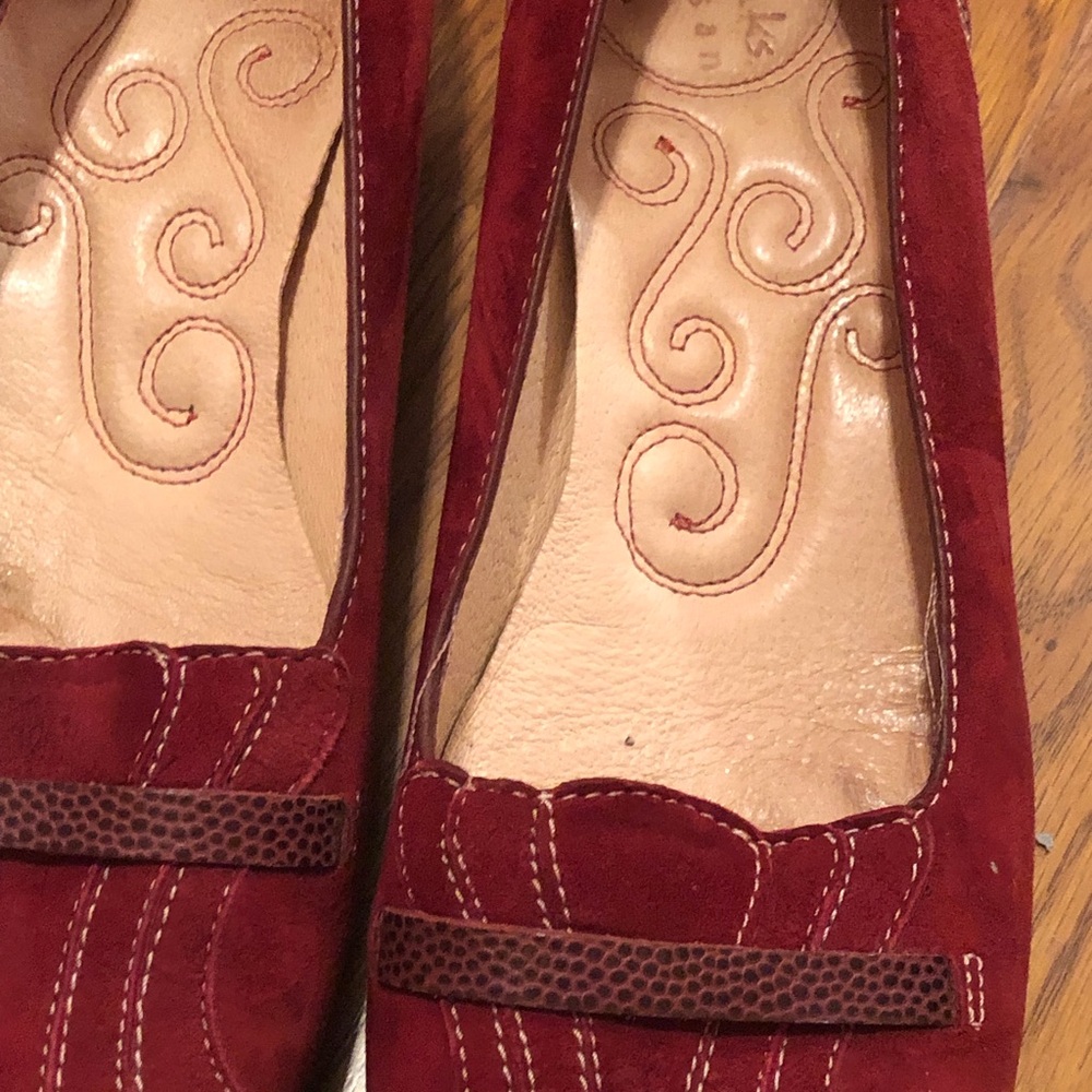 Elegant Red Suede Women's Loafers